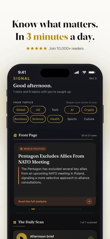 Root News: Smart Daily Brief screenshot 1 of 5