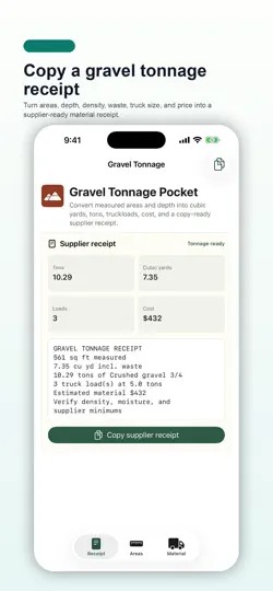 Captura de pantalla de Gravel Tonnage Pocket en iPhone 1