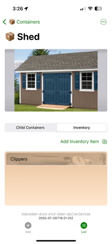 SnapPack Inventory screenshot