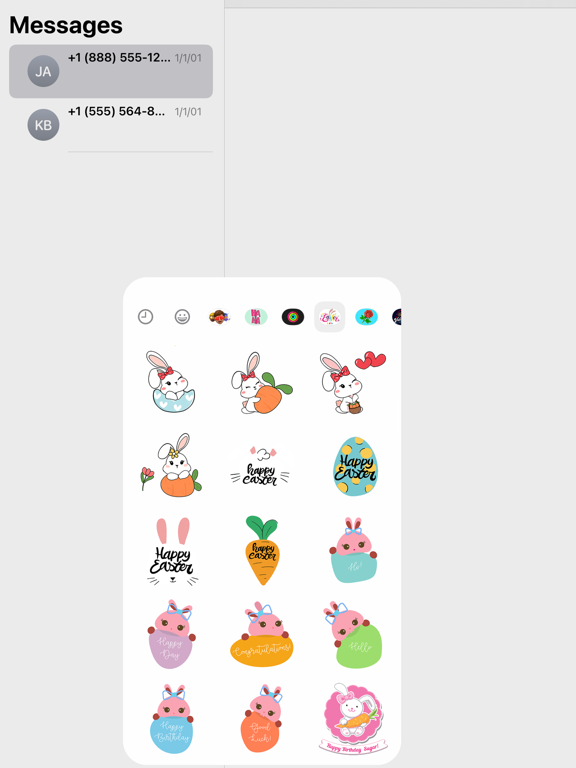 Screenshot #6 pour Easter Bunny Stickers Set