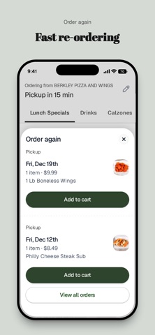 BERKLEY PIZZA AND WINGS iPhone screenshot