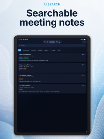 LocalNote: Private Voice Notes iPad screenshot