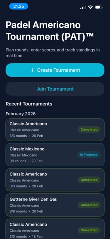 Padel Americano Tournament screenshot
