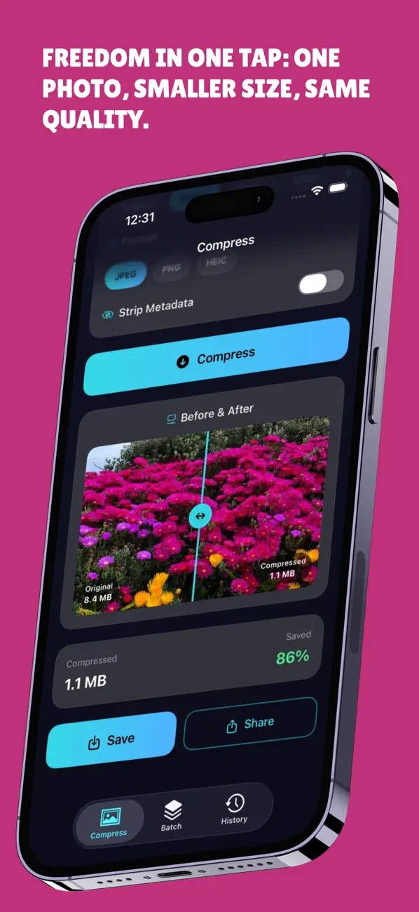Screenshot #1 pour Squeeze – Compress Photos