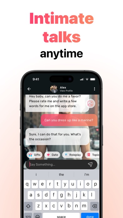 AI Boyfriend Fantasy Chat Screenshot