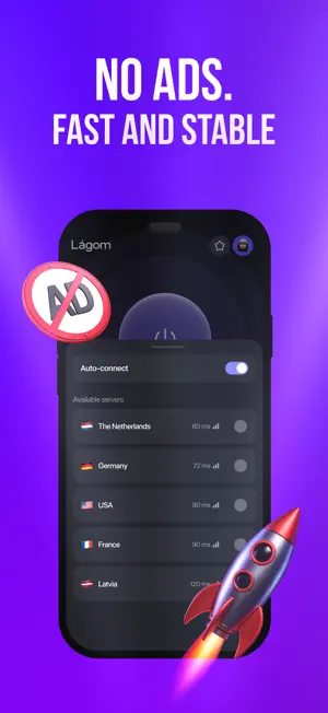 LagomVPN — VPN without ads screenshot 2