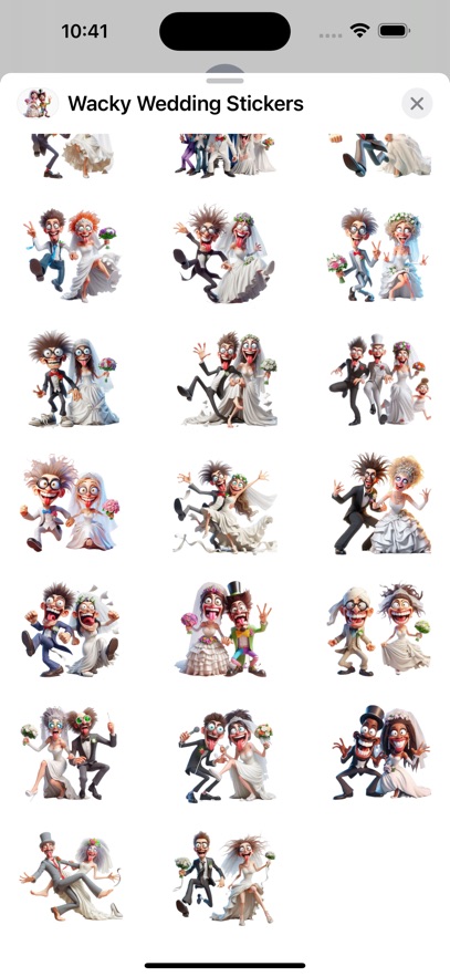 Wacky Wedding Stickers