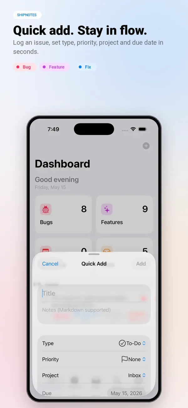 #4. Shipnotes (iOS) By: John Steinmetz