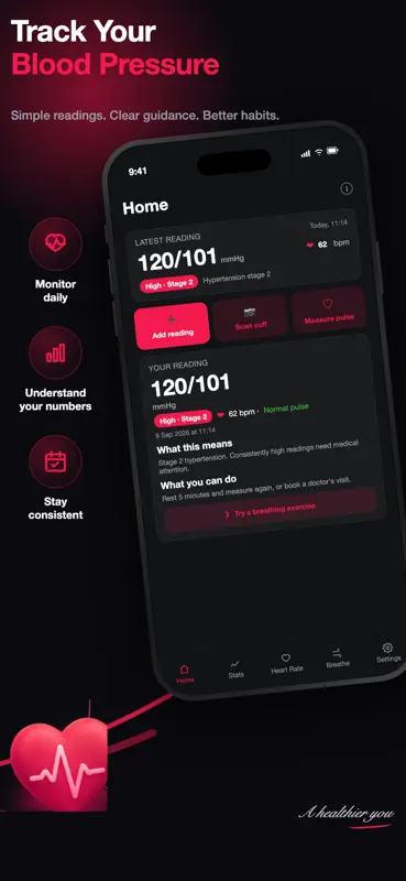 Blood Pressure ◦ Heart Tracker screenshot 1 of 6