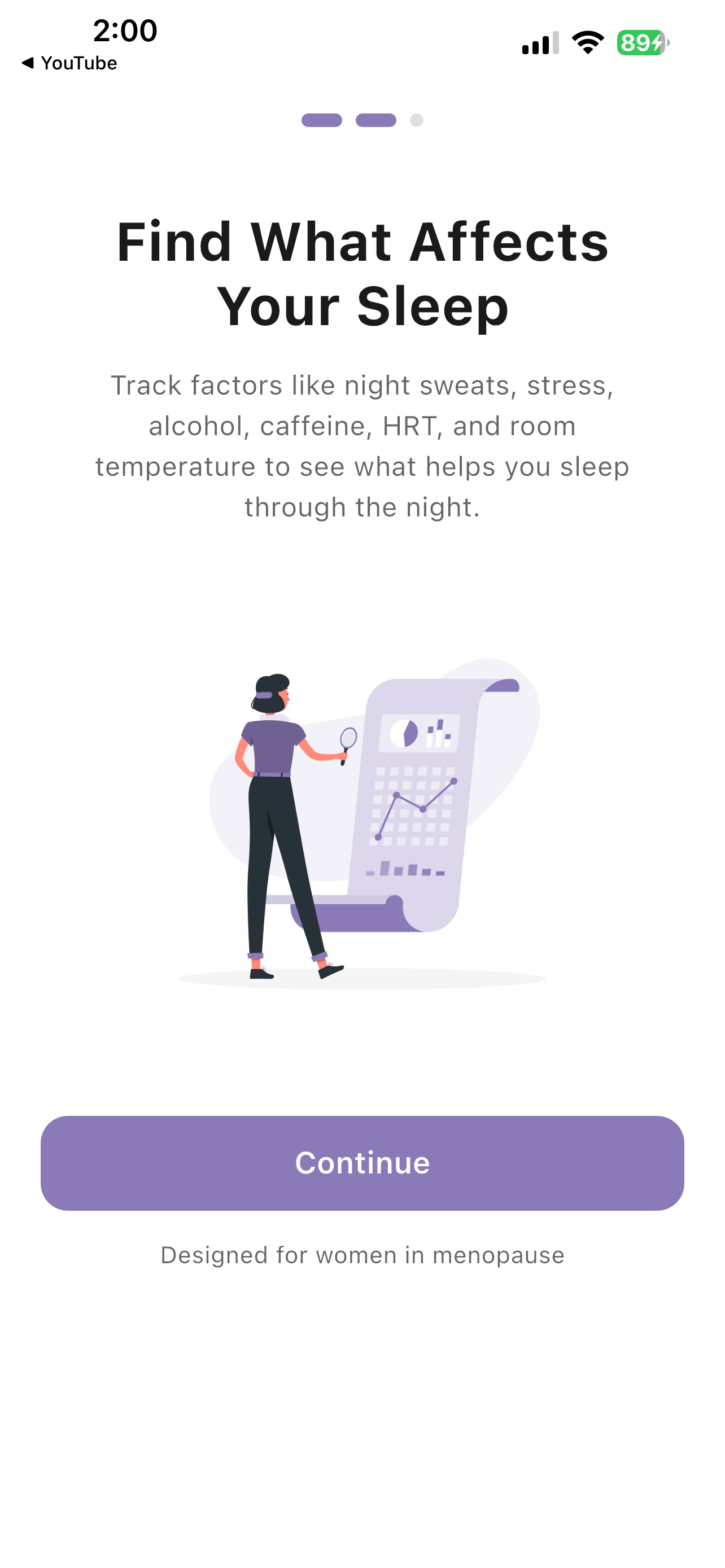 Menopause sleep journal screenshot 3