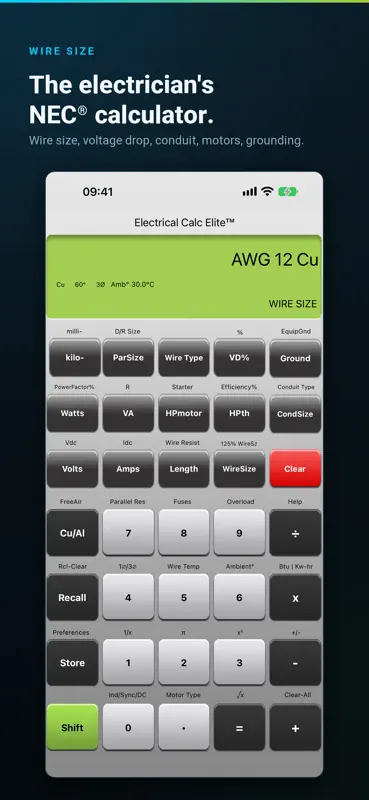 Electrical Calc Elite screenshot 1 of 8
