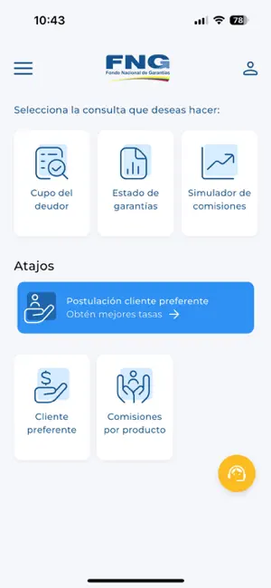 Fondo nacional de garantias screenshot 2