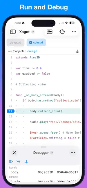 Xogot: Godot for iPad & iPhone iPhone screenshot 3