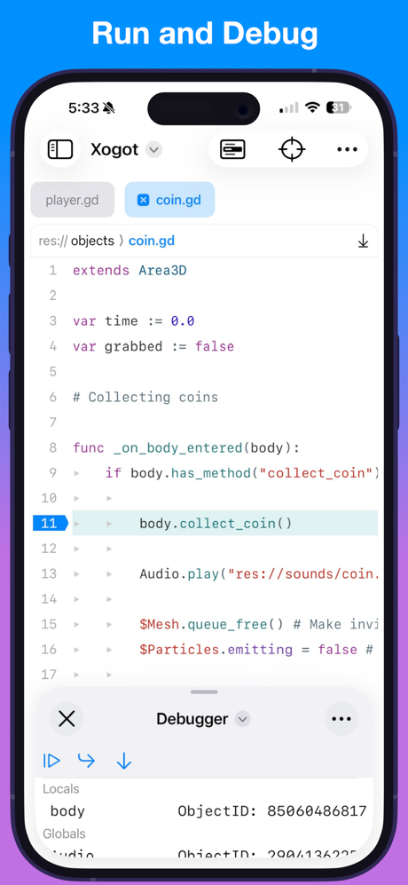 Xogot: Godot for iPad & iPhone screenshot 3