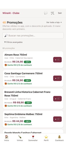 Adega Brasília iPhone screenshot