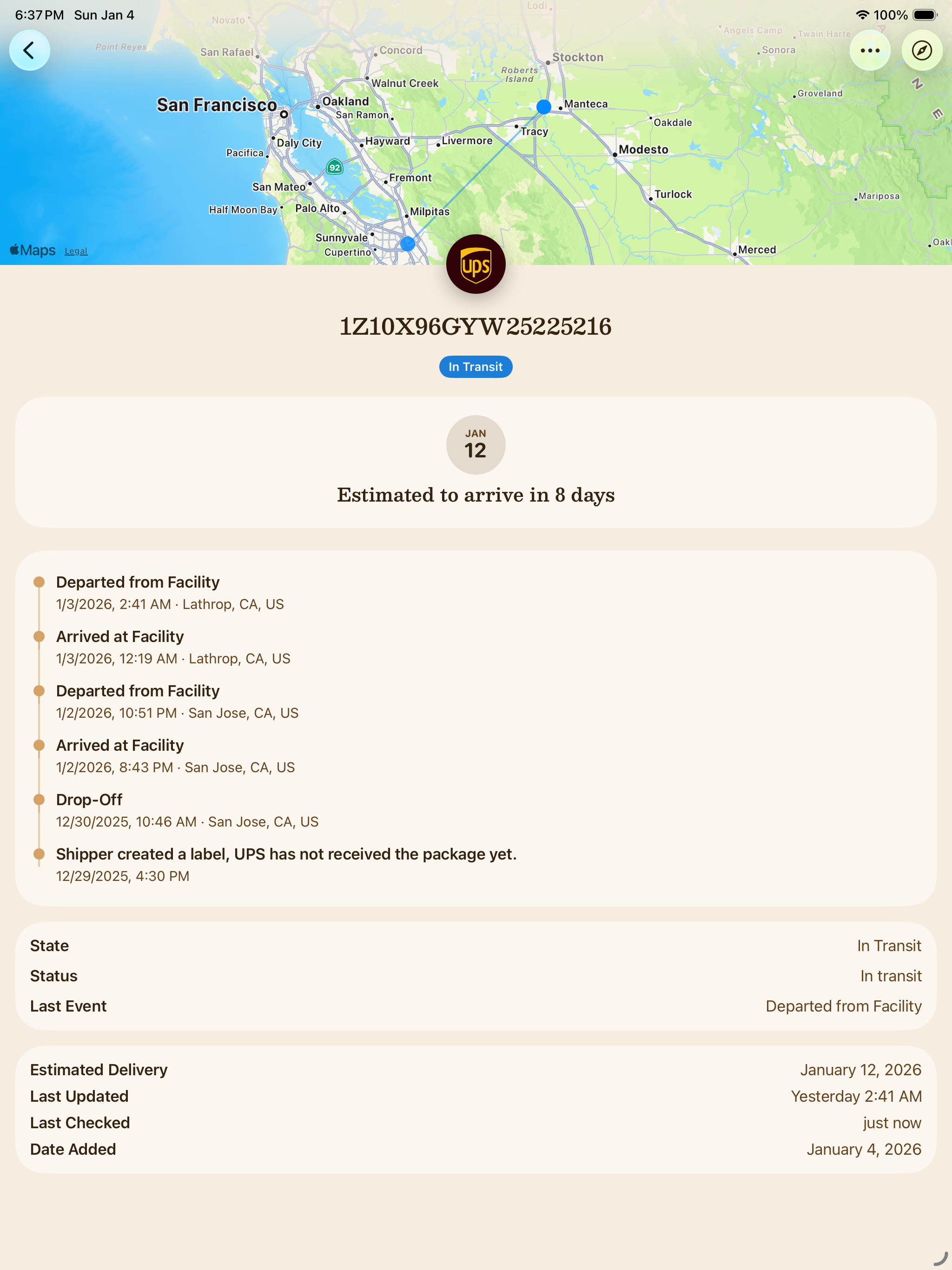 Delivered — Track packages