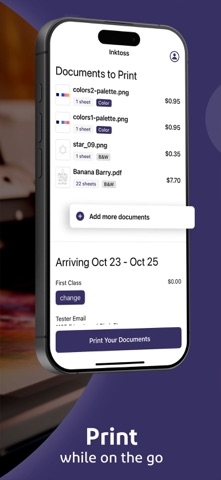 Inktoss Print Delivery iPhone screenshot