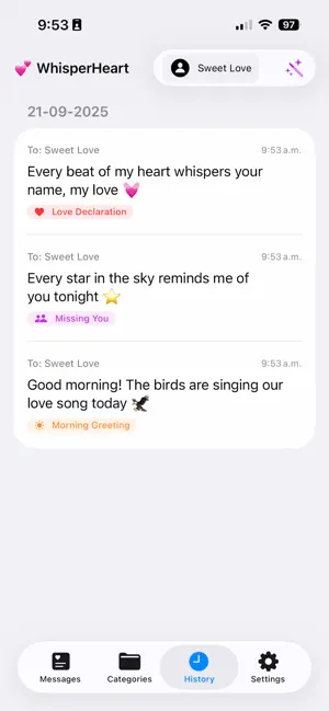 Romantic WA - Love Messages screenshot 4