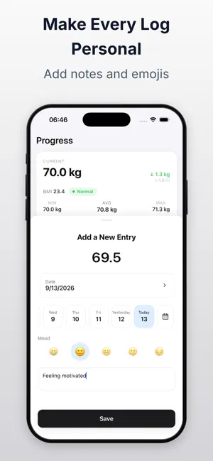 Weight Tracker: lbs & kg screenshot 3