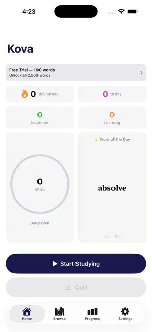 Kova: GRE & SAT Vocabulary screenshot 1