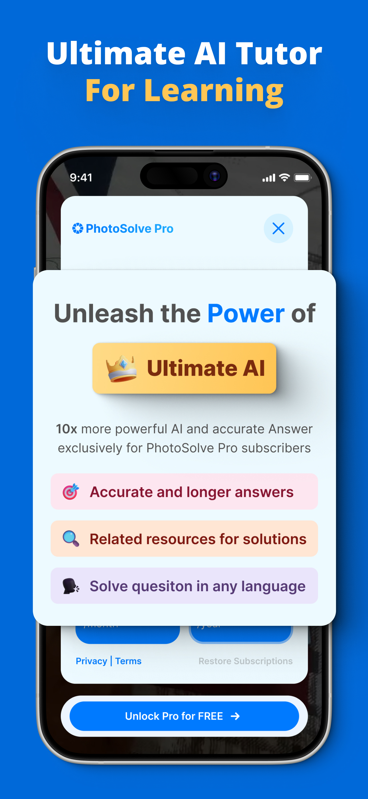 PhotoSolve: AI Homework Helper