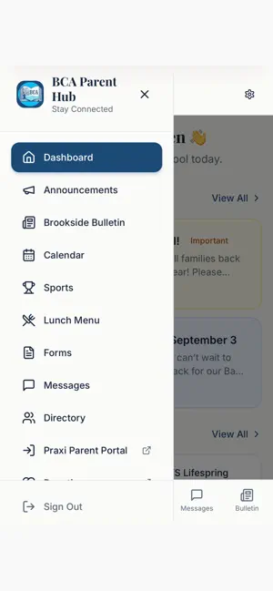 BCA Parent Hub screenshot 2
