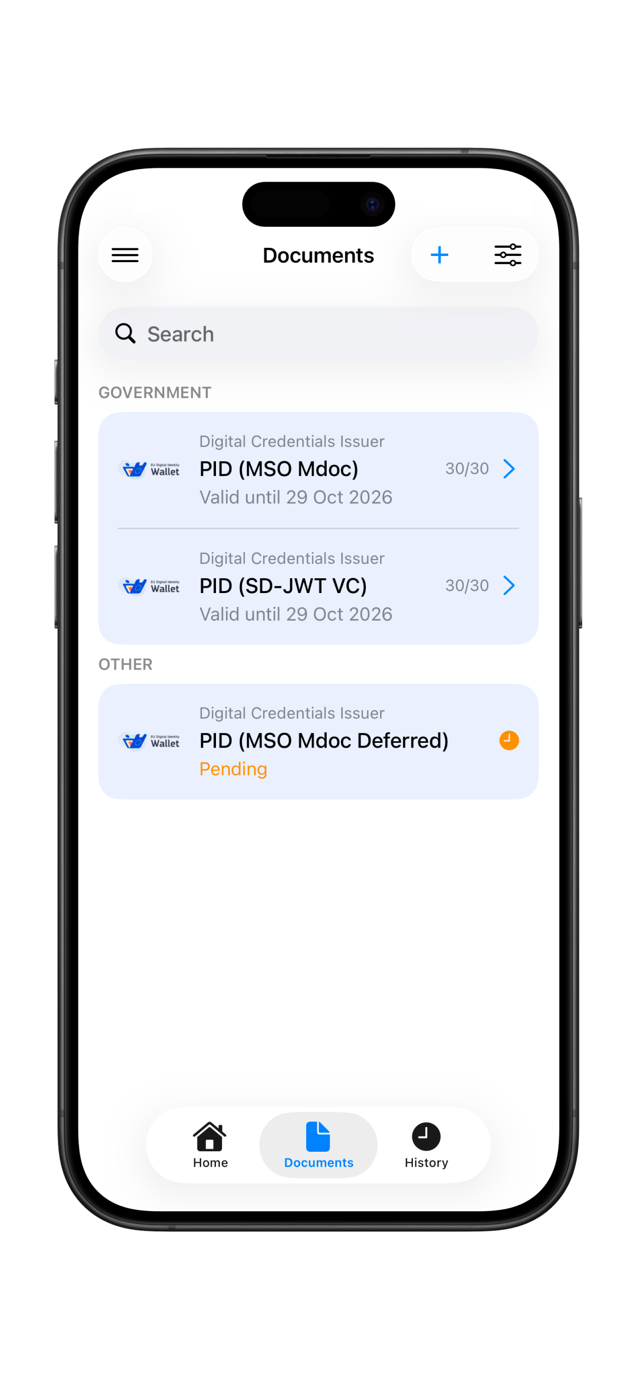 HopaeEUDIWallet screenshot 2