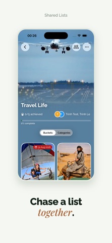 Buckist: Bucket List Planner iPhone screenshot