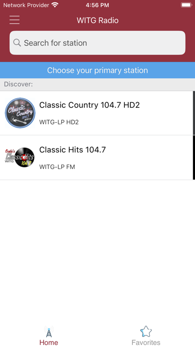 WITG Radio Screenshot