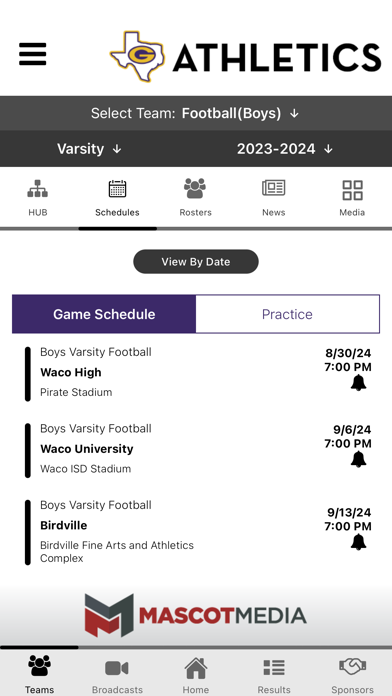 Granbury Athletics Screenshot
