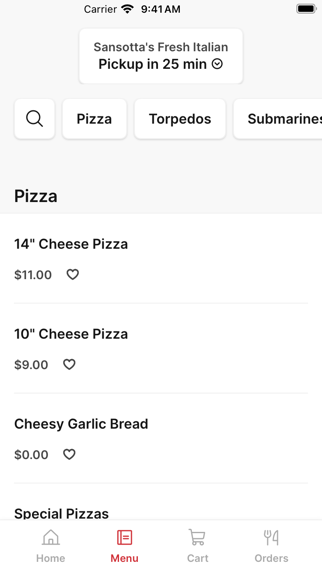 Sansotta's Fresh Italian iPhone screenshot 2 - Food & Drink app