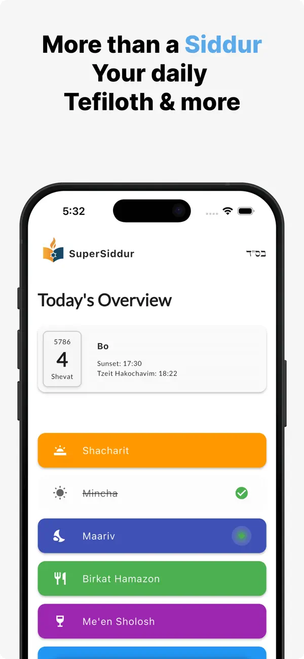#2. SuperSiddur (iOS) Ved: Ephraim Hammer