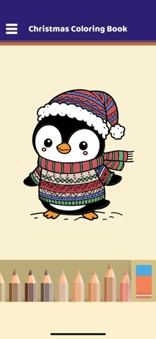Happy Christmas Coloring Book iPhone screenshot