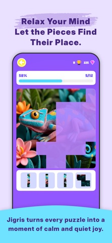 Jigris - Jigsaw Puzzle Game iPhone screenshot