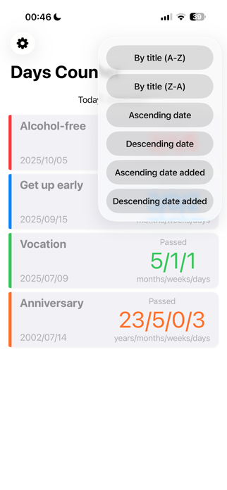 Days Counter, Notes Screenshot 2 of 5