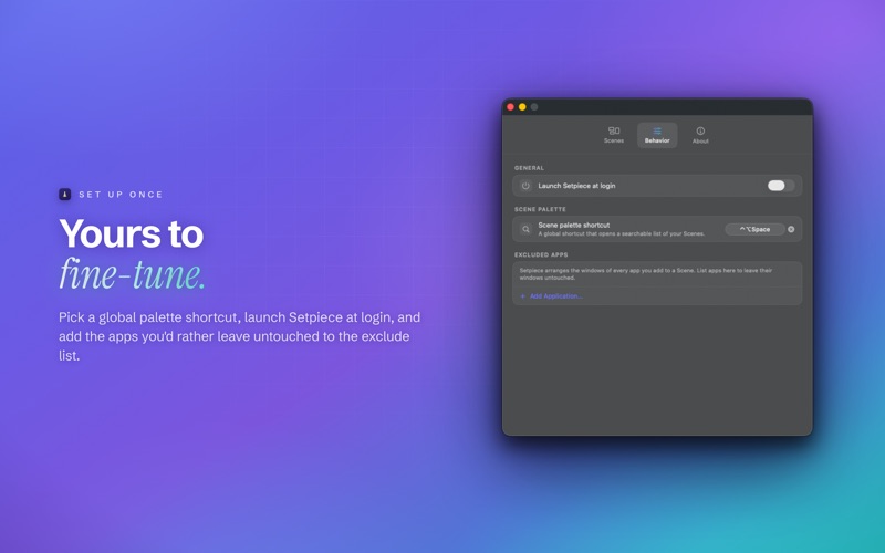 Setpiece: Workspace Launcher screenshot