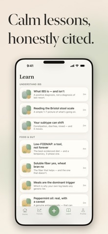 Settla IBS & Gut Tracker iPhone screenshot