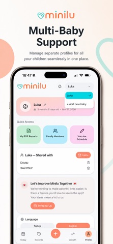 Minilu: Baby Tracker Screenshot 5 of 7