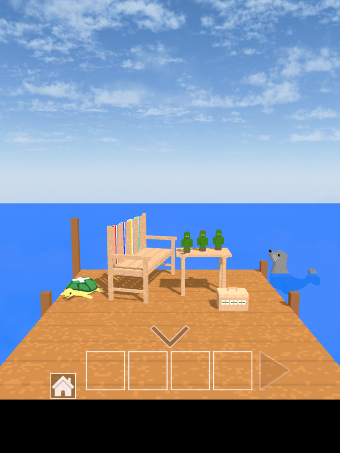 脱出ゲーム　道とベンチ