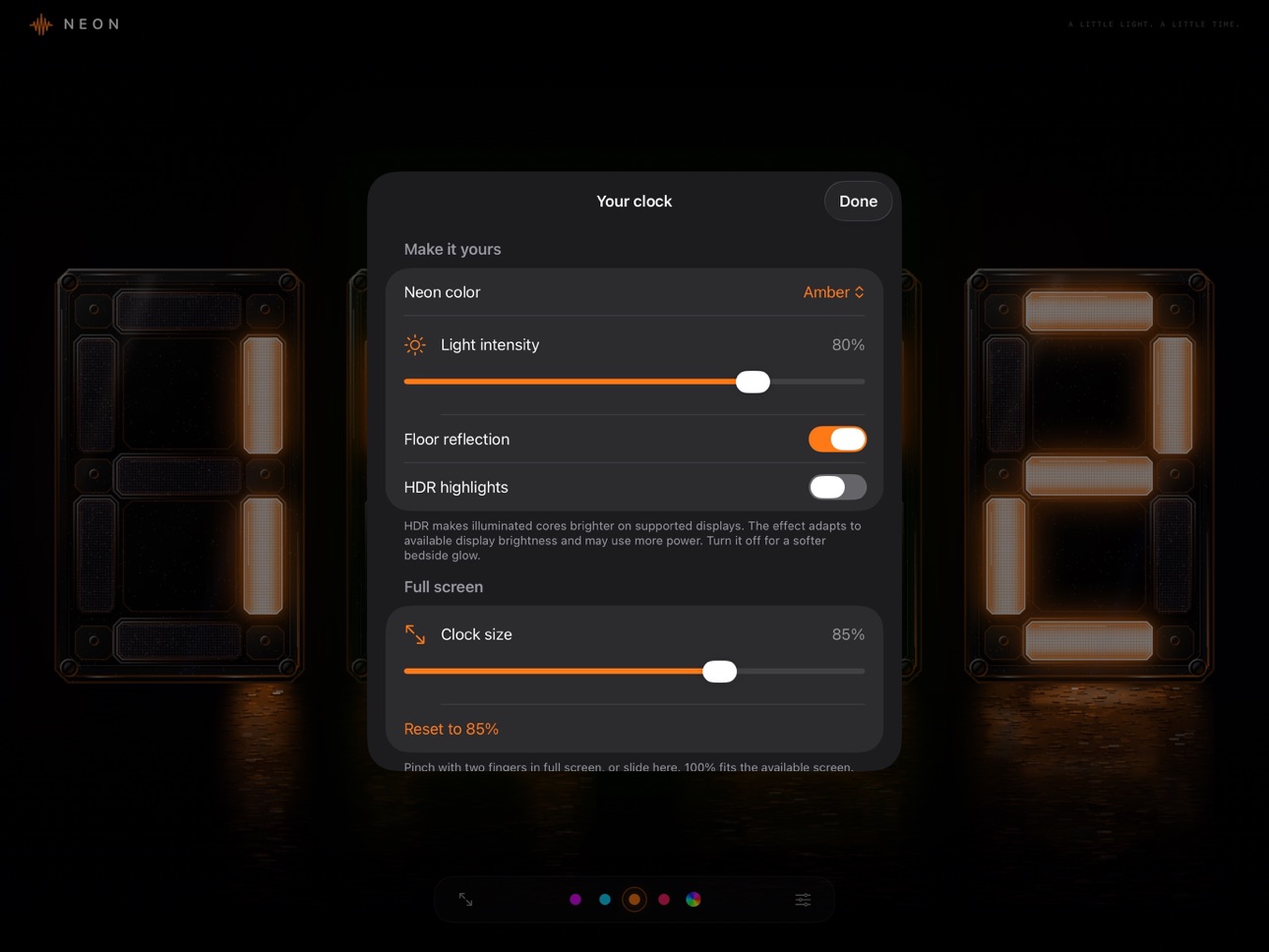 Screenshot 5 of Neon: Glow Desk Clock