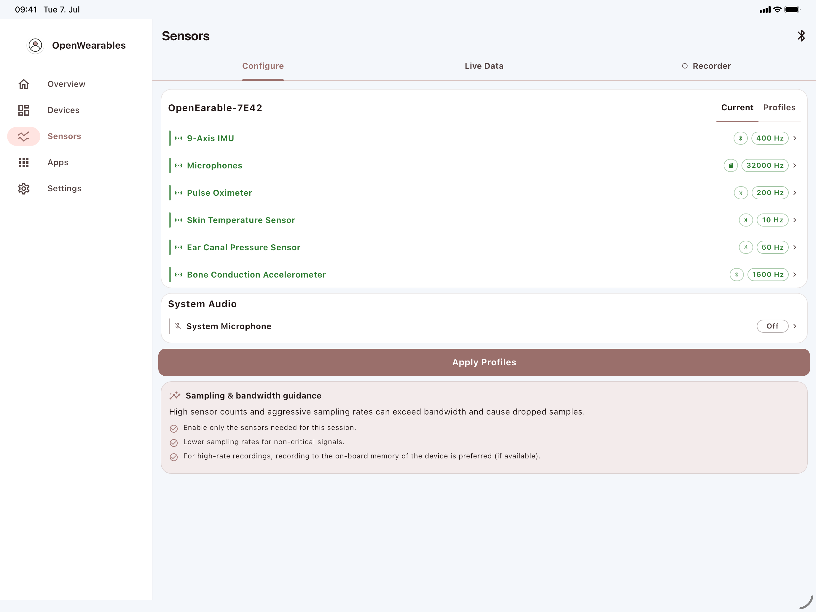 OpenWearable screenshot 10