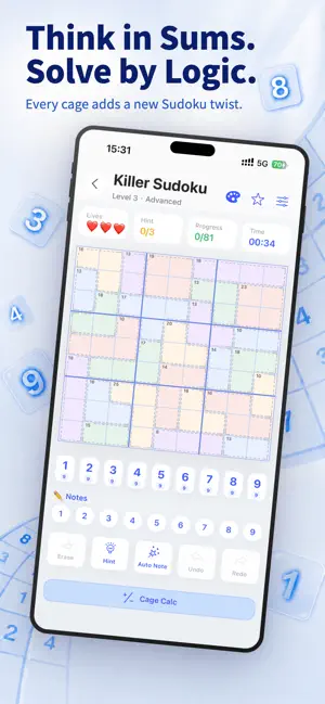 Sudoku - No Ads Killer Puzzle screenshot 2
