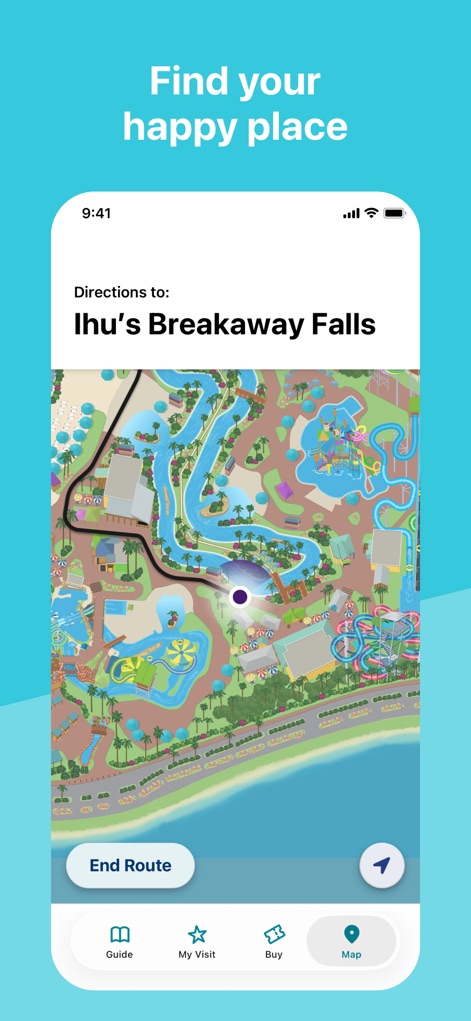 Aquatica - Explore interactive maps to effortlessly find attractions and receive clear directions to points of interest like Ihu's Breakaway Falls.