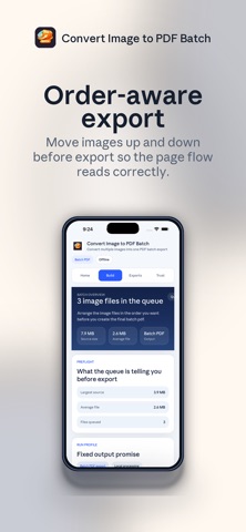 Convert Image to PDF Batch iPhone screenshot
