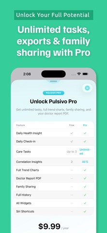 Pulsivo - Daily Health Planner iPhone screenshot