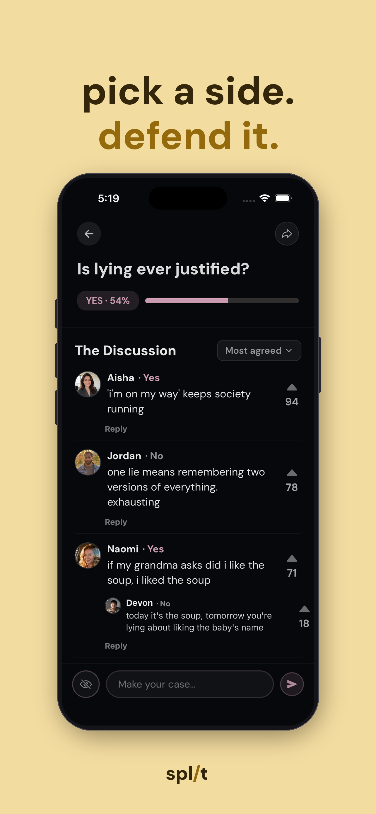 Split: Daily Opinion Game screenshot 2