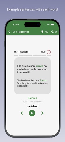 Learn Italian with Bilinguae iPhone screenshot