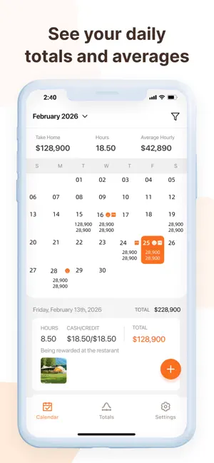 TipFlow: Cash Tip Tracker screenshot 1