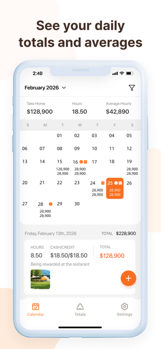 TipFlow: Cash Tip Tracker Screenshot 1 of 3