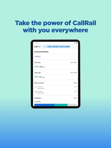 CallRail iPad screenshot